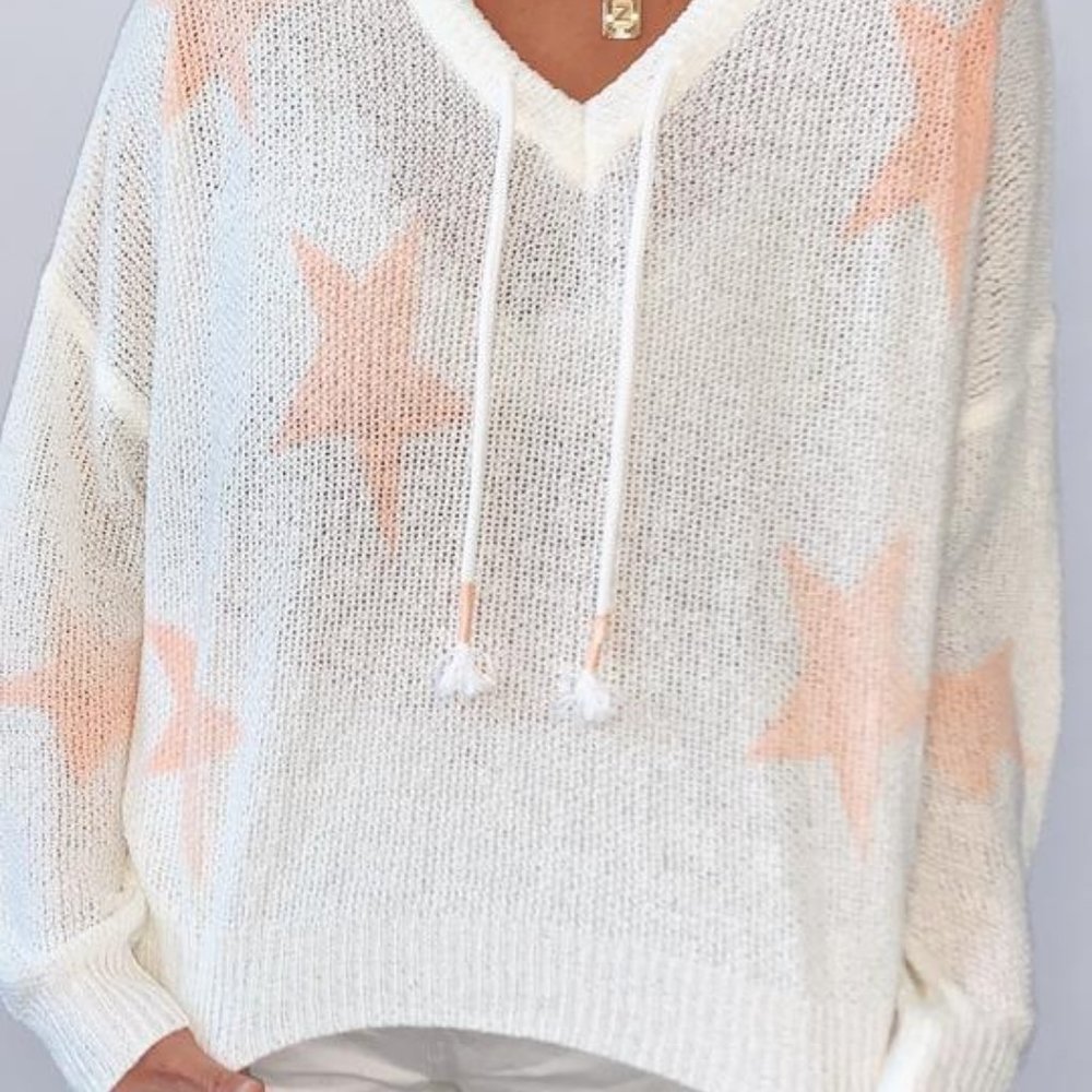 Pink star summer hoodie